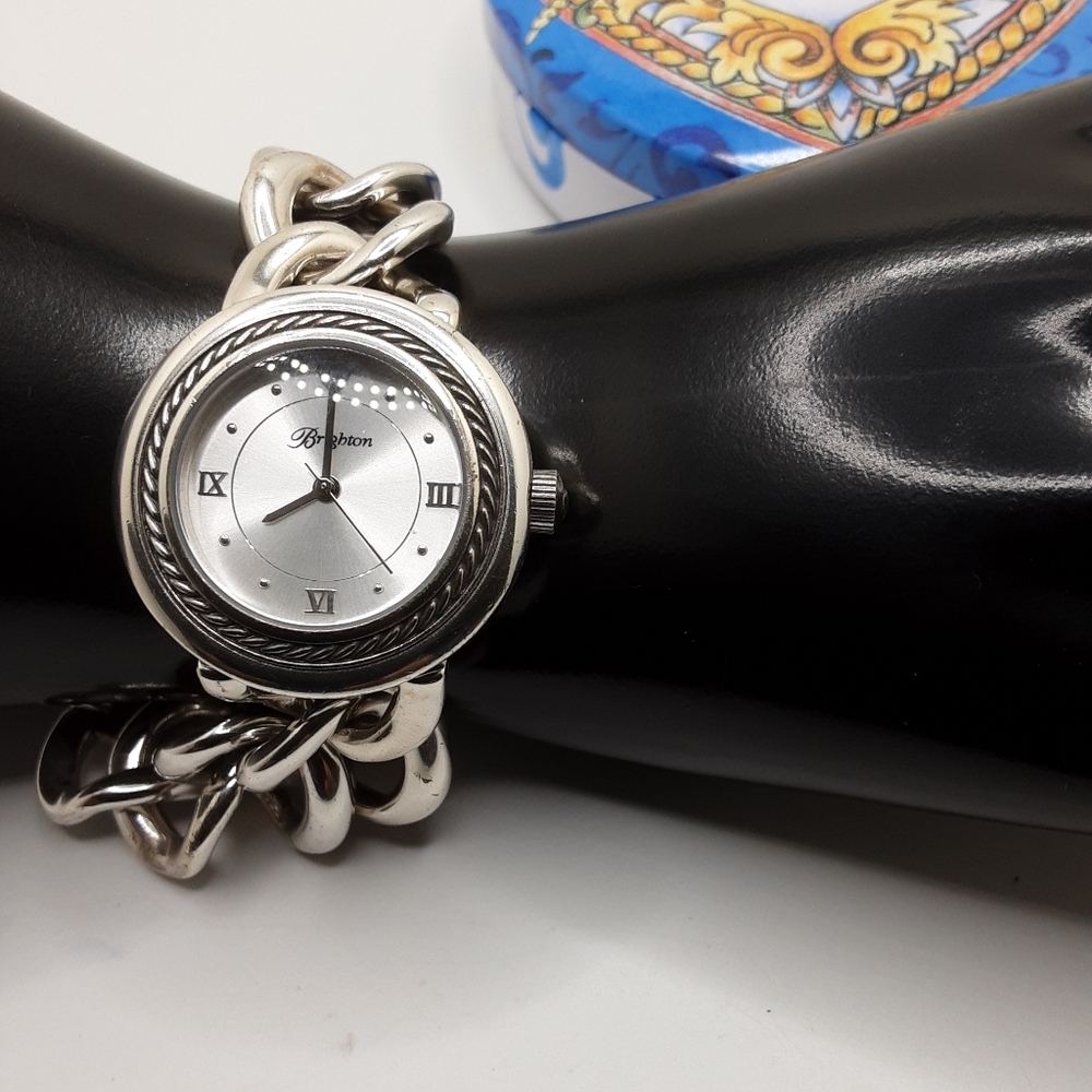 Brighton Modena Silver-plated Watch New Battery - Excellent Used Condition - Picture 4 of 12
